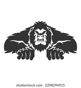 Monster icon logo design illustration