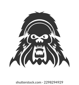 Monster icon logo design illustration