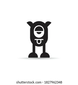 monster icon on white background