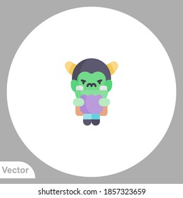 Monster icon sign vector,Symbol, logo illustration for web and mobile
