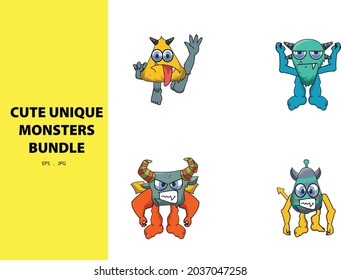 Monster illustration cute and unique