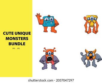 Ilustración de monstruos linda y única