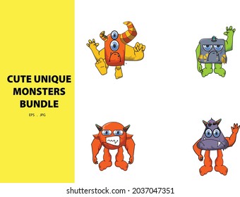 Monster illustration cute and unique