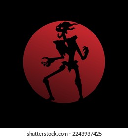 monster illustration with frightening ferocity