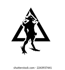 monster illustration with frightening ferocity