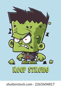 monster illustration halloween cute t-shirt desigh