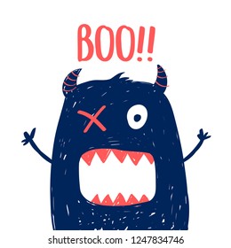 Monster illustration vector.