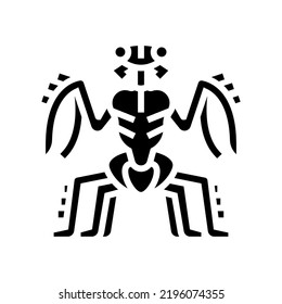 monster insect glyph icon vector. monster insect sign. isolated symbol illustration