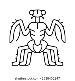 monster insect line icon vector. monster insect sign. isolated contour symbol black illustration