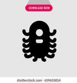 Monster insect vector icon, Indefinite creative symbol. Simple, modern flat vector illustration for mobile app, website or desktop app  