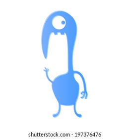 Monster isolated on white