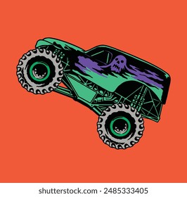 monster jam truck grave digger vector clip art