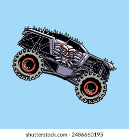 Monster Jam Truck max D Ilustración vectorial