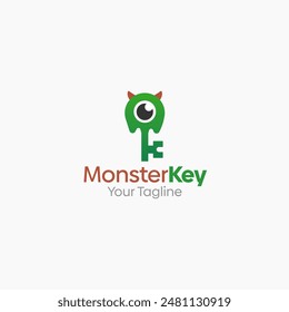 Monster Key Logo Vector Template Design. Good for Business, Start up, Agency, and Organization