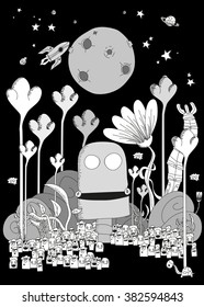 Monster land illustration