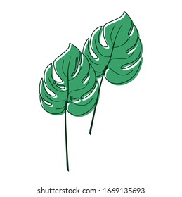 Vektorillustration von Monster-Blättern