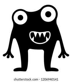 
Monster like a frog depicting frog monster 
