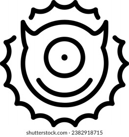 monster line icon illustration vector