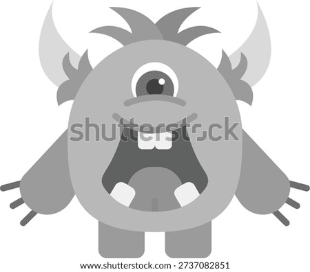 Monster Line vector Icon Design