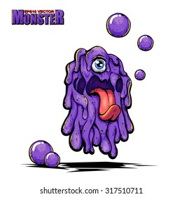 monster liquid drop purple balls 