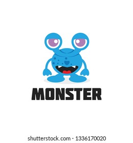 Monster Logo Cute Icon and Character