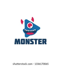 Monster Logo Cute Icon and Character