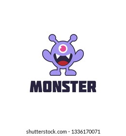 Monster Logo Cute Icon and Character