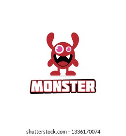 Monster Logo Cute Icon and Character