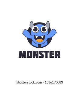 Monster Logo Cute Icon and Character
