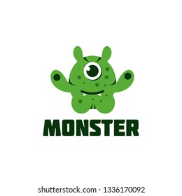 Monster Logo Cute Icon and Character