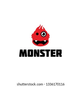 Monster Logo Cute Icon and Character