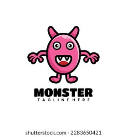 monster logo design mascot cartoon