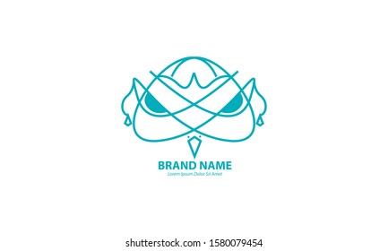 monster logo template in flat style