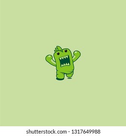 monster logo vector icon illustration