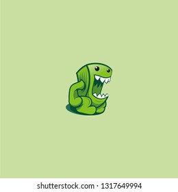 monster logo vector icon illustration