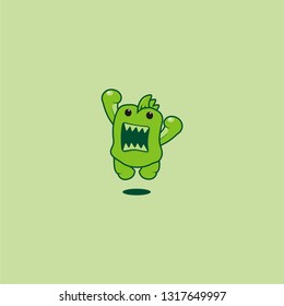 monster logo vector icon illustration