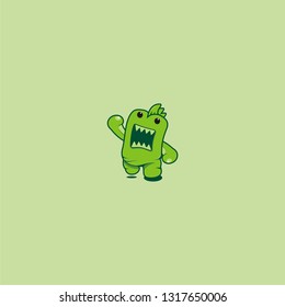 monster logo vector icon illustration