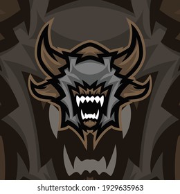 monster maccot logoesport premium vector