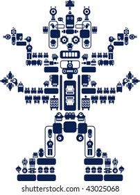 The monster made of small robots #1.