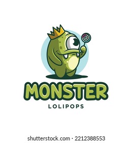 monster mascot character logo vector