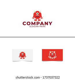 Monster Mascot Logo Design Vector Template