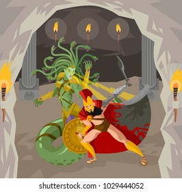 monster medusa fighting perseus