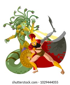 monster medusa fighting perseus