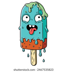 Monster Melting Ice Cream Zombies Melting Ice Cream Hello Summer Ice Cream