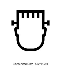 Monster mini line, icon, background and graphic. The icon is black and white, linear  flat, vector, pixel perfect, minimal, suitable for web and print. 
