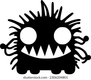 Monster - Minimalist and Flat Logo - Vector illustration