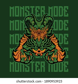 Monster Mode - Vector Illustration Artwork 