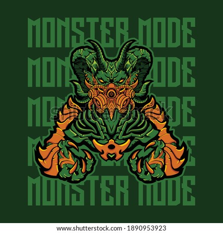Monster Mode - Vector Illustration Artwork 