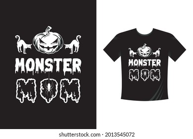 Monster Mom Halloween Tshirt Template