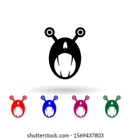 monster multi color icon. Simple glyph, flat vector of monsters icons for ui and ux, website or mobile application